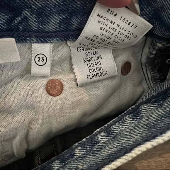 GRLFRND Karolina jeans in Glamrock new without tags studs & rhinestones diamonds - Picture 6 of 7